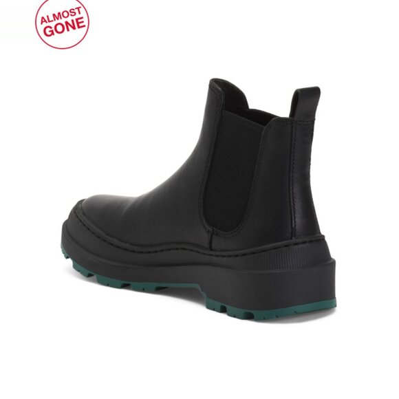 CAMPER Black Leather Leather Brutus Trek Ankle Booties - Picture 2 of 2